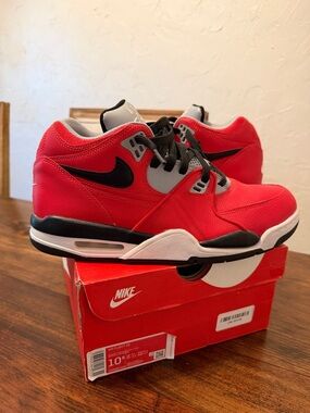 Nike Air Flight 89’ DS Red Black Grey NWB 10.5